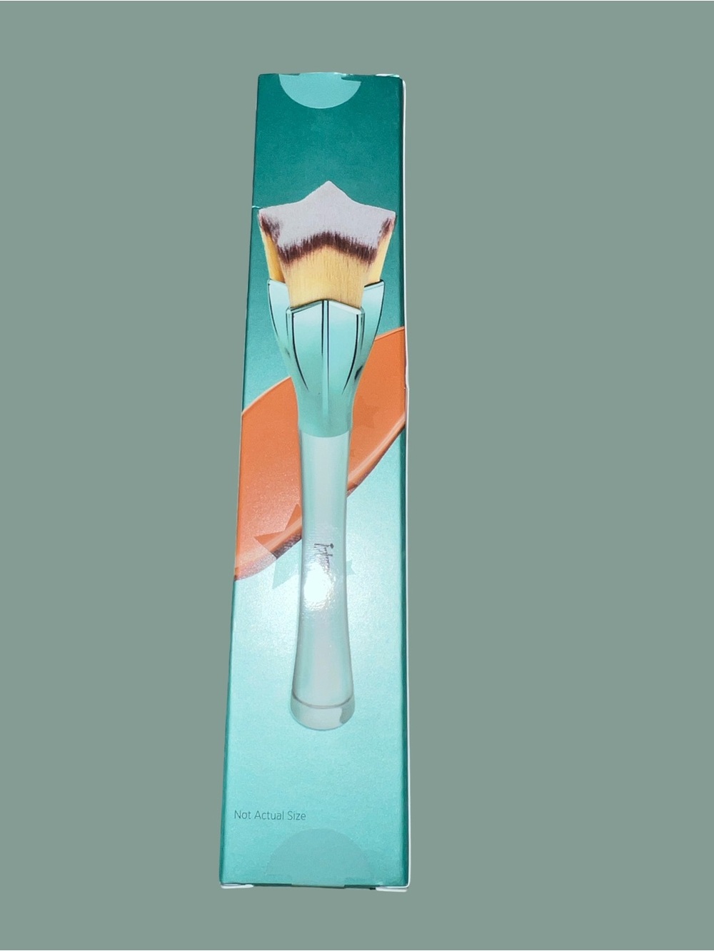 it cosmetics Mint Green Star-Shaped Face Brush with Blonde & Brown Bristles
